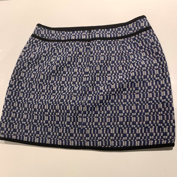 Mini Skirt MARCS Women’s Tweed Geo Gingham Check Size 12 - Picture 2 of 5